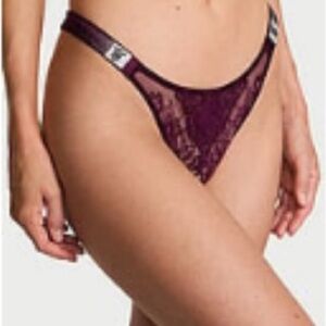 Very Sexy Scattered Shine Strap Crotchless Brazilian Panty